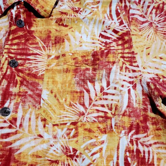 Margaritaville It's 5 O'clock Somewhere 100% Silk Hawaiian Floral Shirt NWOT - Picture 10 of 11